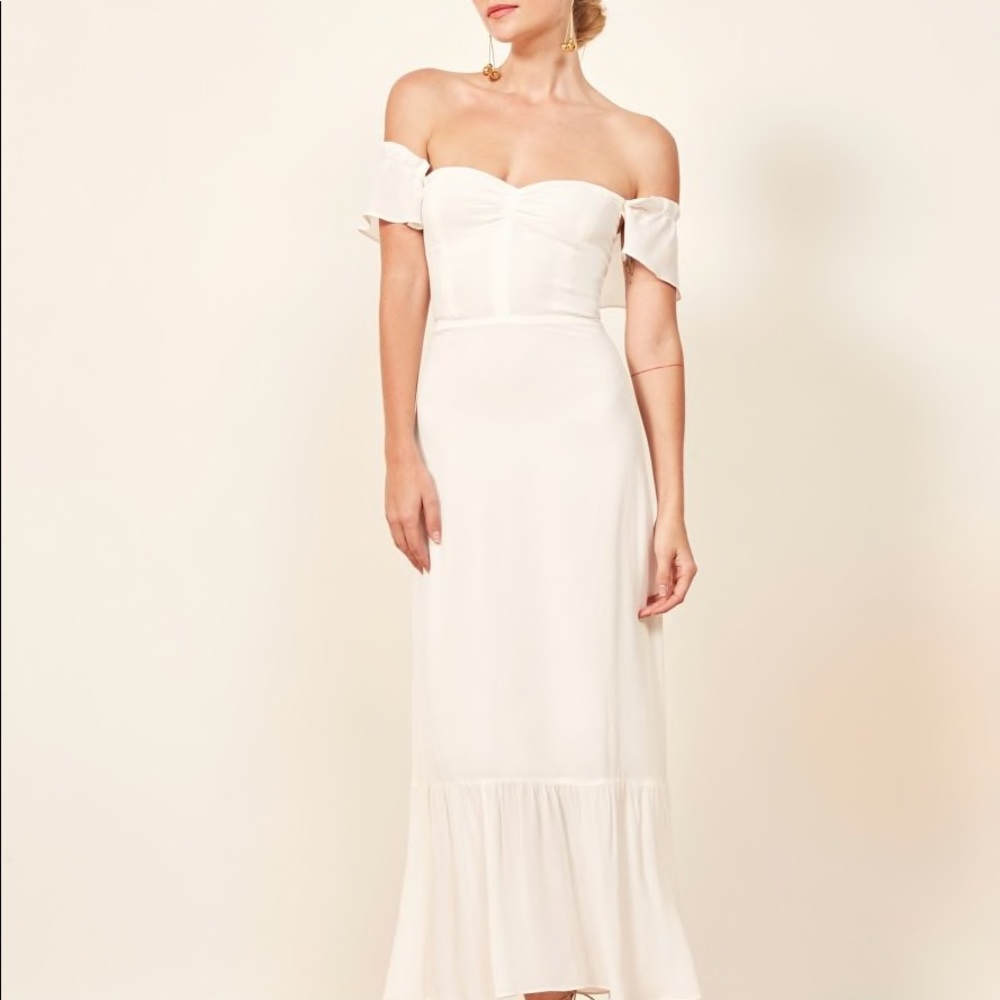 🌟HOT🌟Reformation Butterfly Dress Ivory - Picture 4 of 9